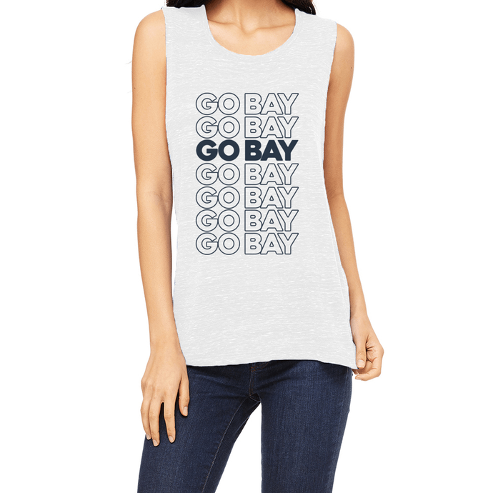 Go Bay Stacked Ladies' Muscle Tank