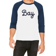 Load image into Gallery viewer, Bay Script Unisex Baseball Tee