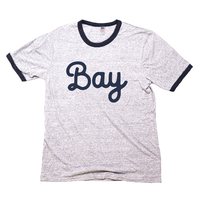 Load image into Gallery viewer, Bay Script Unisex Triblend Ringer Tee