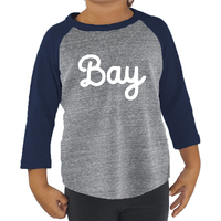 Load image into Gallery viewer, Bay TriBlend Toddler Raglan Baseball Tee