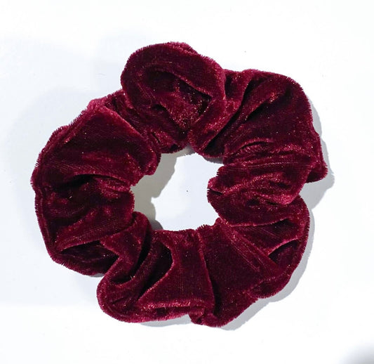 St. Raphael Burgundy Velvet Scrunchie