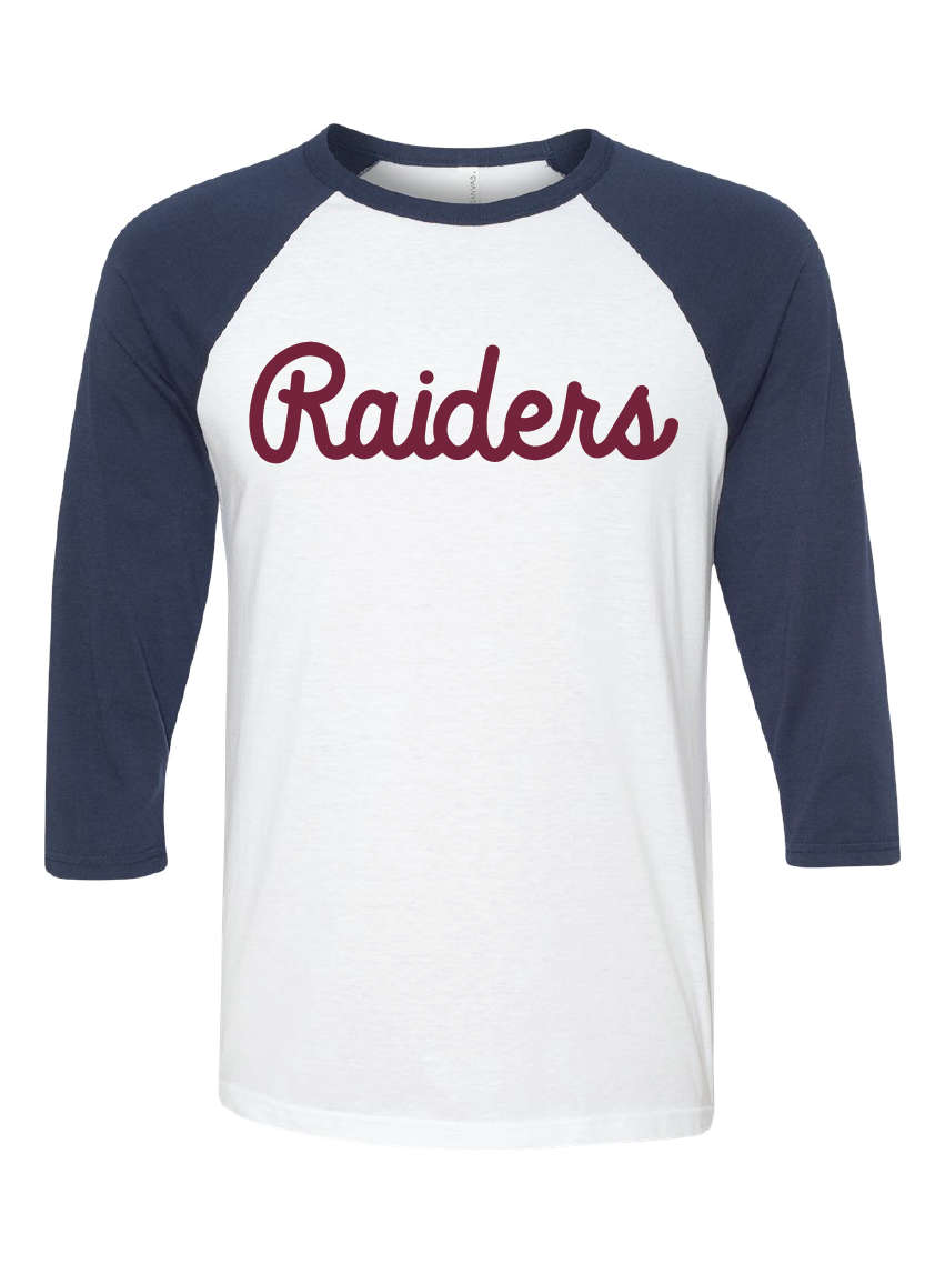 St. Raphael Raiders Script Unisex Baseball Tee