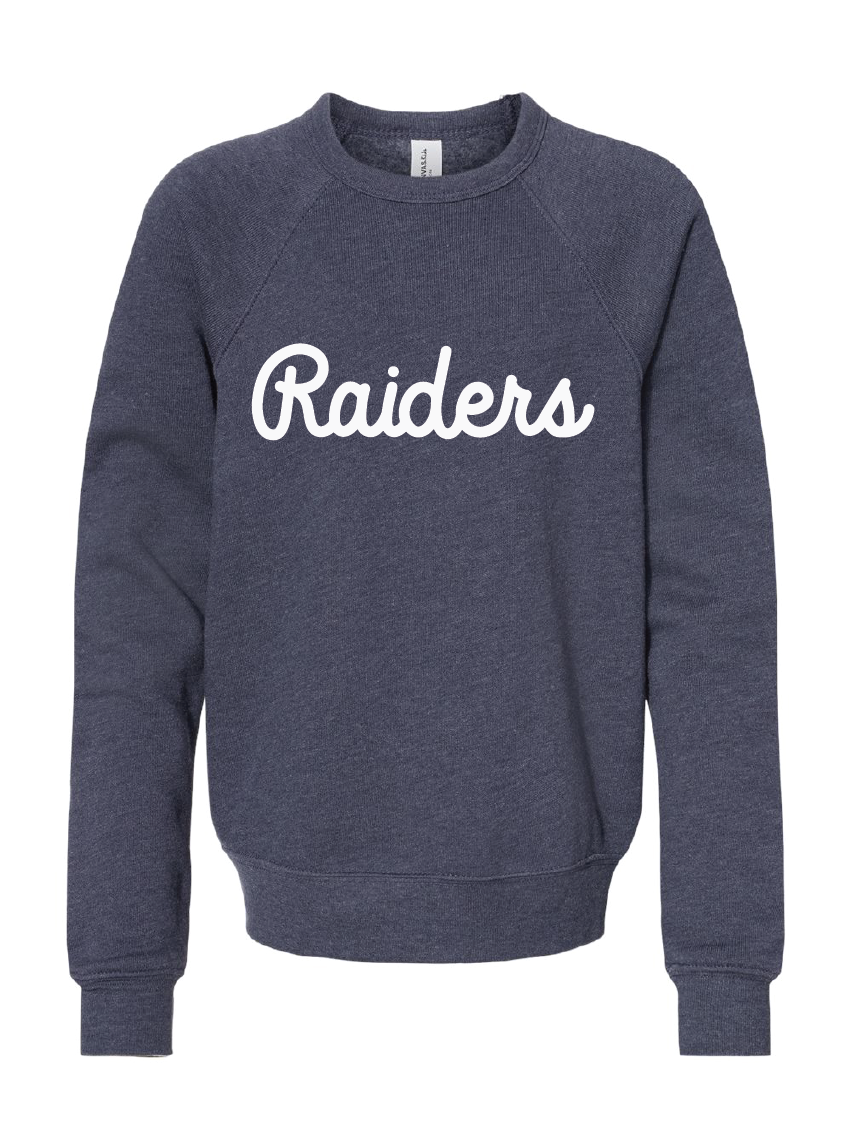 St. Raphael Raiders Script Youth Sponge Fleece Crewneck Sweatshirt