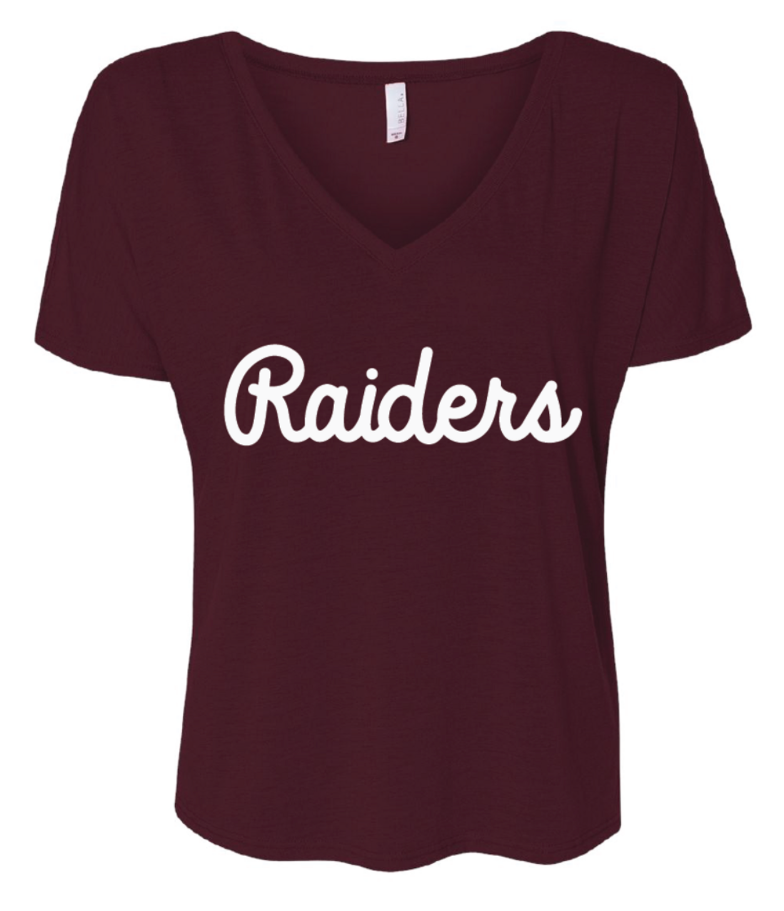 St. Raphael Raiders Script Women's Slouchy V-Neck Tee