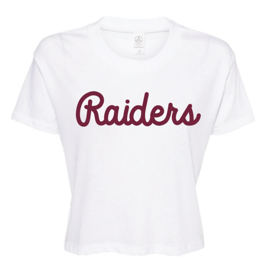 St. Raphael Raiders Script Cropped Tee