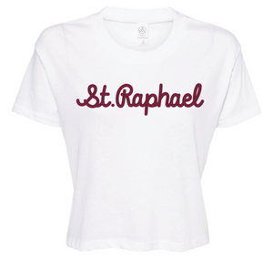 St. Raphael Script Women's Cropped Tee