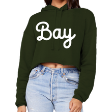 Load image into Gallery viewer, Women&#39;s Script Bay Cropped Hoodie