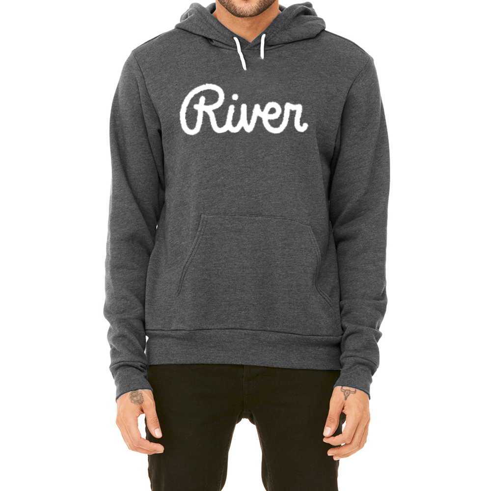 River Script Fleece Pullover Hoodie