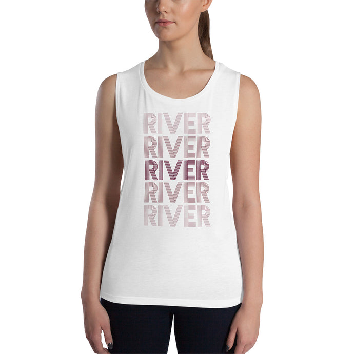 Ombre River List Ladies’ Muscle Tank