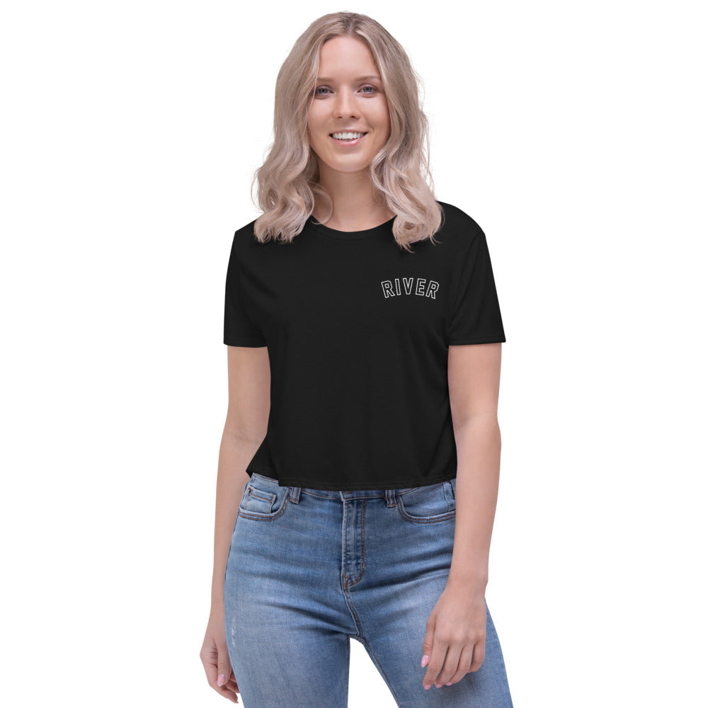 River Embroidered Crop Tee