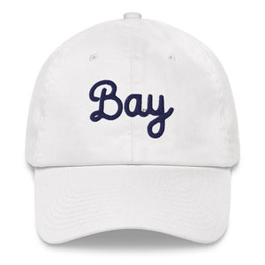 White Script Bay Dad Hat