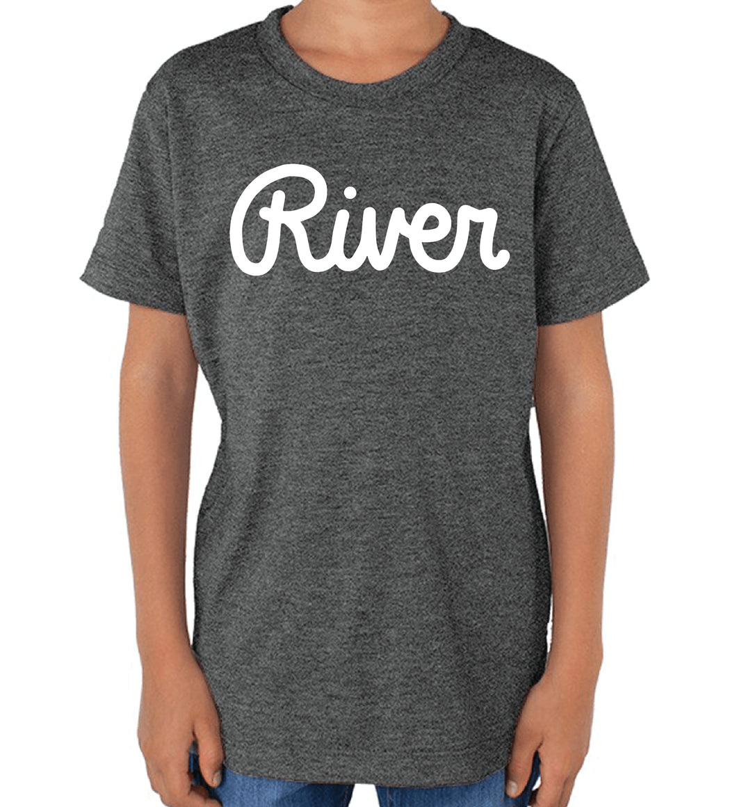 River Script Eco Triblend Youth T Shirt