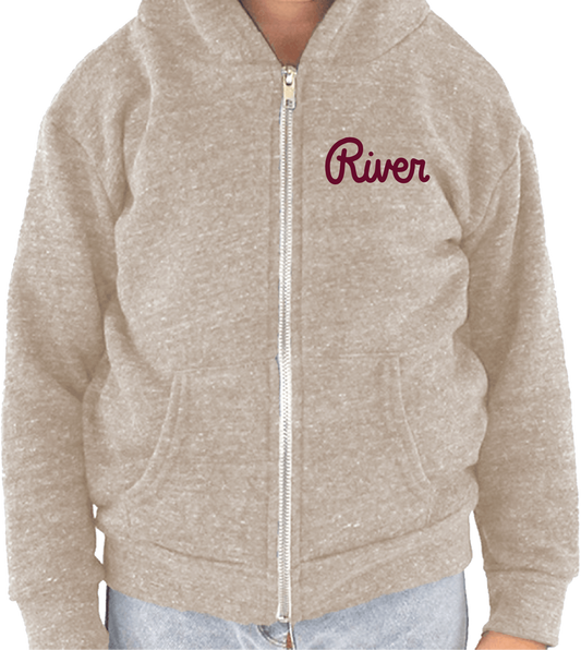 River Script Toddler Zip Hoodie
