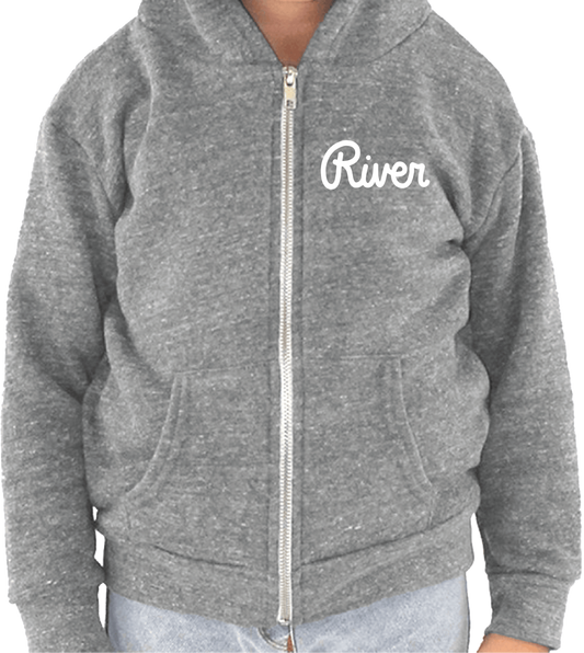 River Script Toddler Zip Hoodie