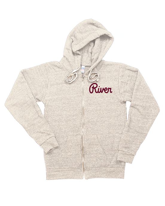 River Script Youth Zip Hoodie